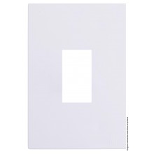 Placa 1 Módulo Vertical com Suporte 4x2 - RECTA BRANCO GLOSS